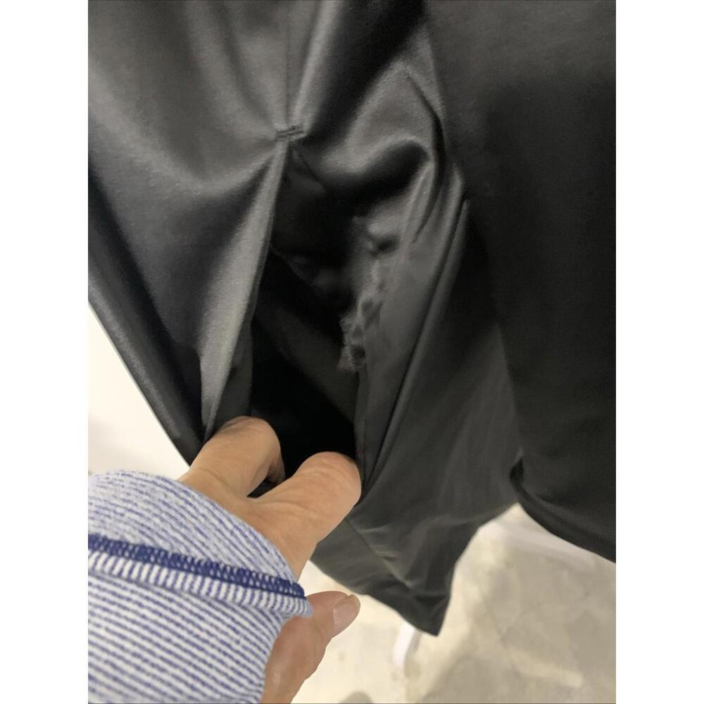 Derek Lam IOC Athleta Womens UPTOWN Black Satin Oversized Snap Coat Jacket XS - Picture 4 of 9